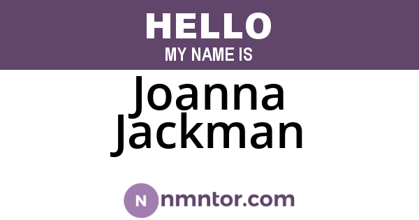 Joanna Jackman