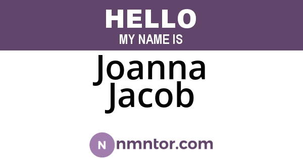 Joanna Jacob