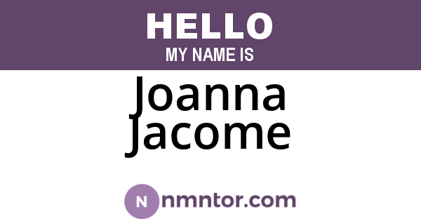 Joanna Jacome