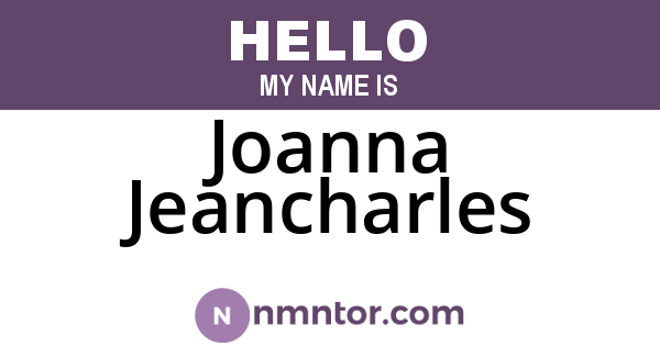 Joanna Jeancharles