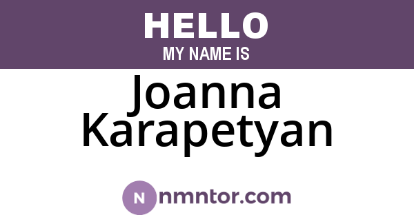 Joanna Karapetyan