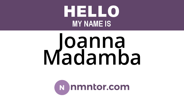 Joanna Madamba