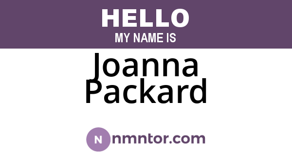 Joanna Packard