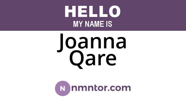 Joanna Qare