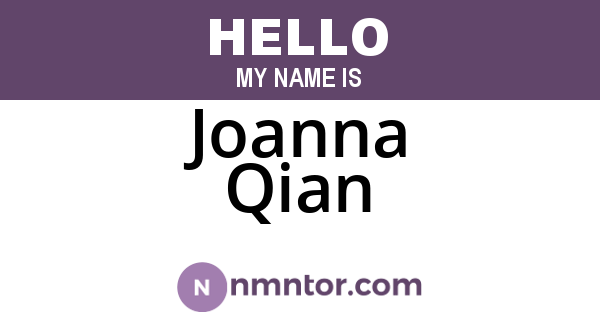 Joanna Qian