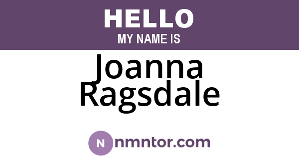 Joanna Ragsdale