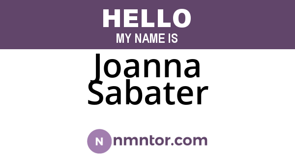 Joanna Sabater