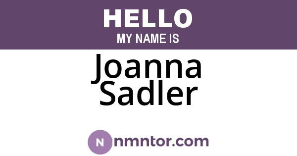 Joanna Sadler