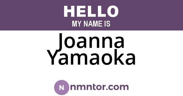 Joanna Yamaoka