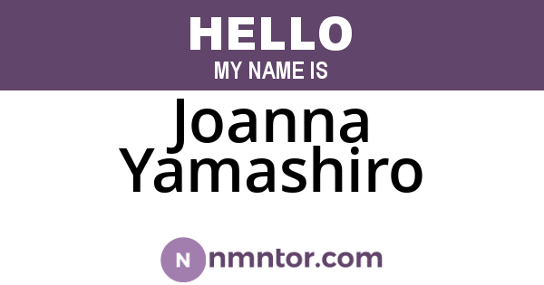 Joanna Yamashiro