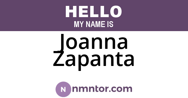 Joanna Zapanta
