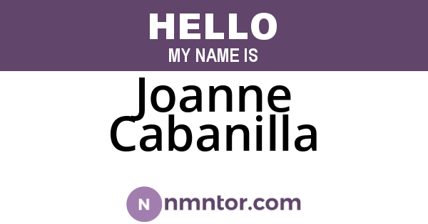Joanne Cabanilla