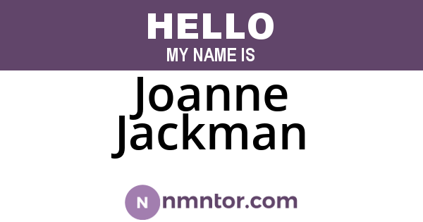 Joanne Jackman