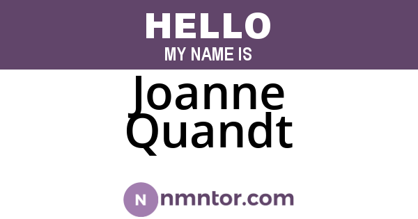 Joanne Quandt