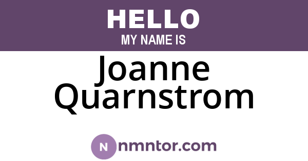 Joanne Quarnstrom