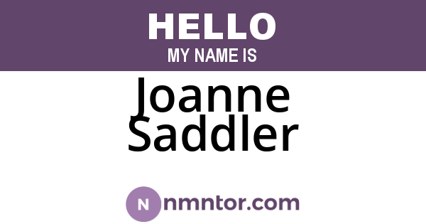 Joanne Saddler