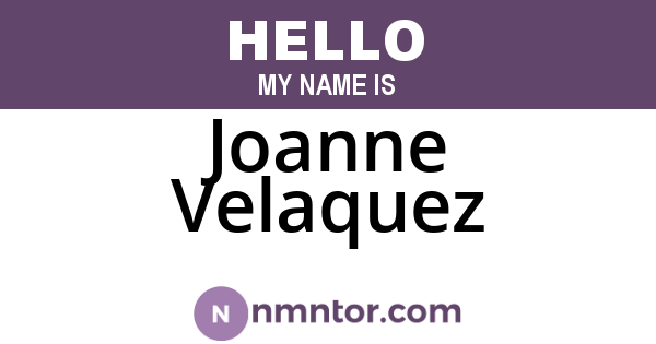 Joanne Velaquez