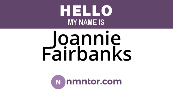 Joannie Fairbanks