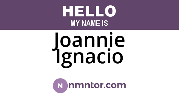 Joannie Ignacio