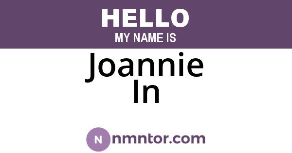 Joannie In