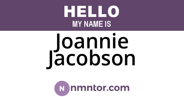 Joannie Jacobson