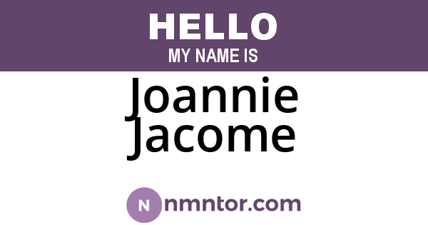 Joannie Jacome
