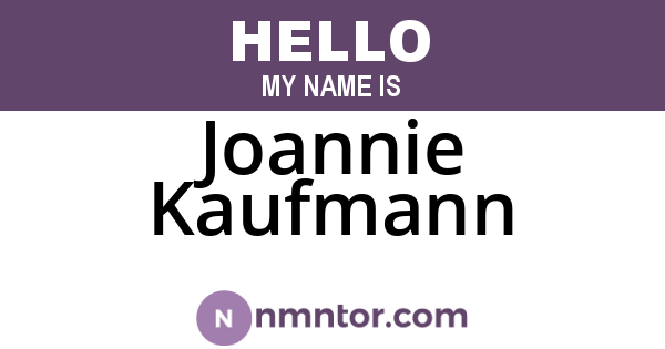 Joannie Kaufmann