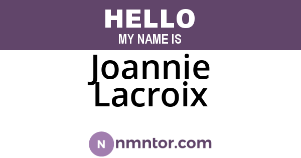 Joannie Lacroix