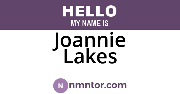 Joannie Lakes