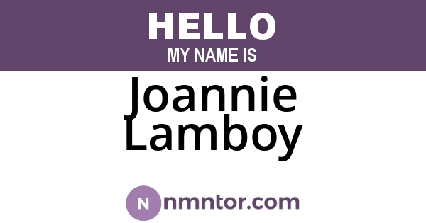 Joannie Lamboy