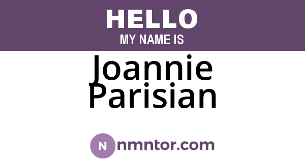 Joannie Parisian