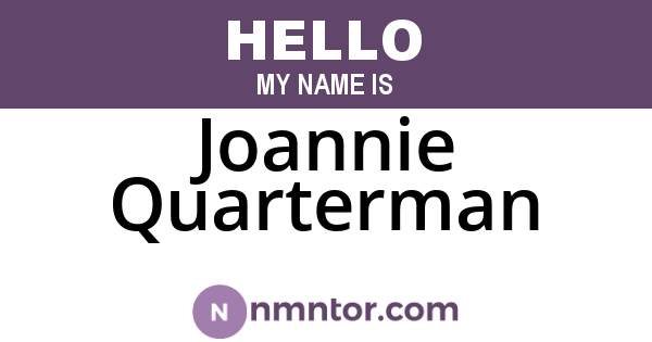 Joannie Quarterman