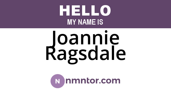 Joannie Ragsdale
