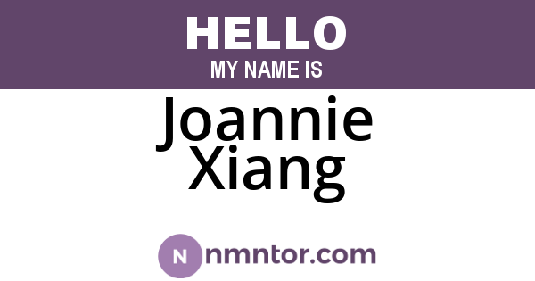 Joannie Xiang