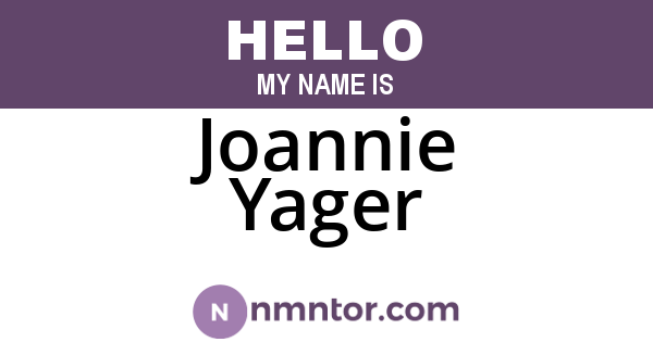Joannie Yager