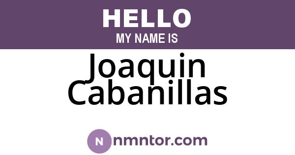 Joaquin Cabanillas