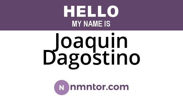 Joaquin Dagostino