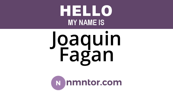 Joaquin Fagan