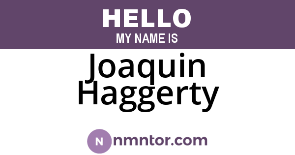 Joaquin Haggerty