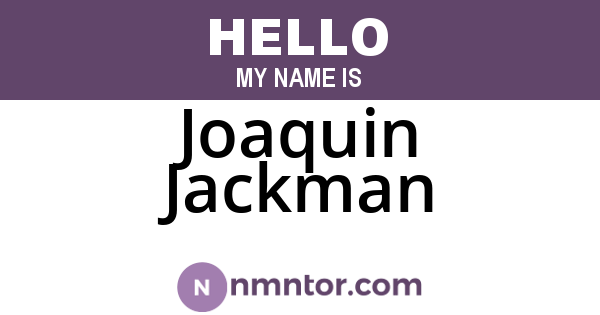 Joaquin Jackman