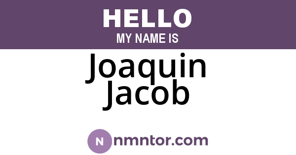 Joaquin Jacob