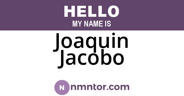 Joaquin Jacobo