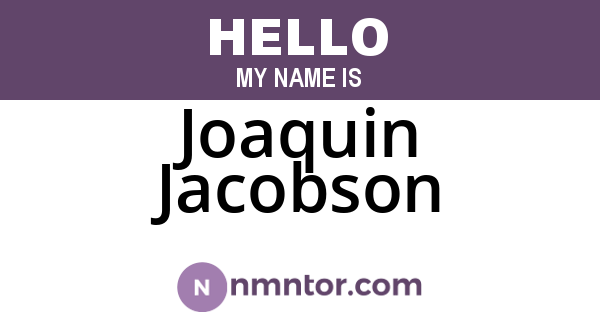Joaquin Jacobson