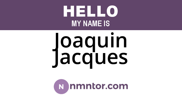 Joaquin Jacques
