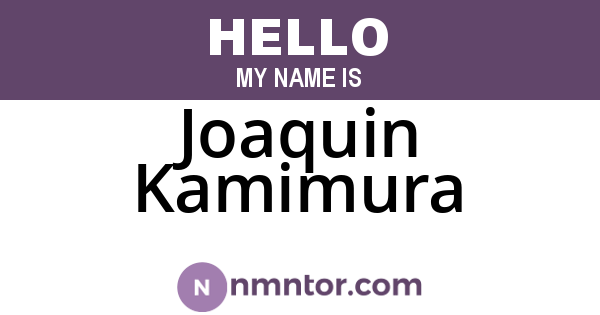 Joaquin Kamimura
