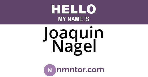 Joaquin Nagel
