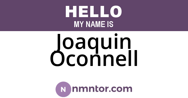 Joaquin Oconnell