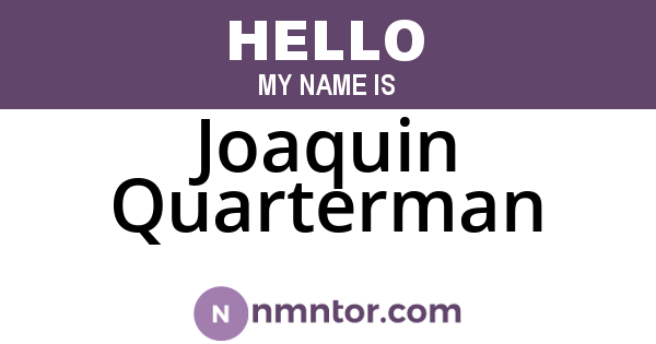 Joaquin Quarterman
