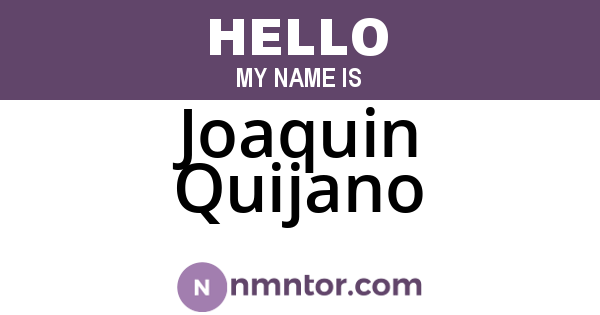 Joaquin Quijano