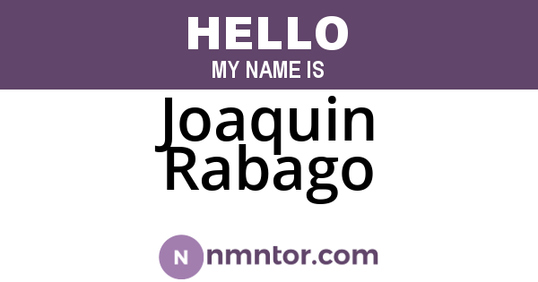 Joaquin Rabago